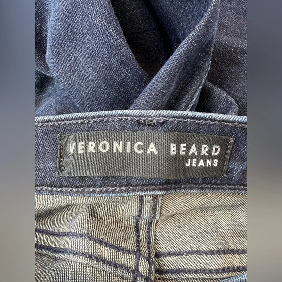 VERONICA BEARD Womens Jeans Carly “11 Kick Flare In Midnight Stretch Size 24 - Picture 10 of 14
